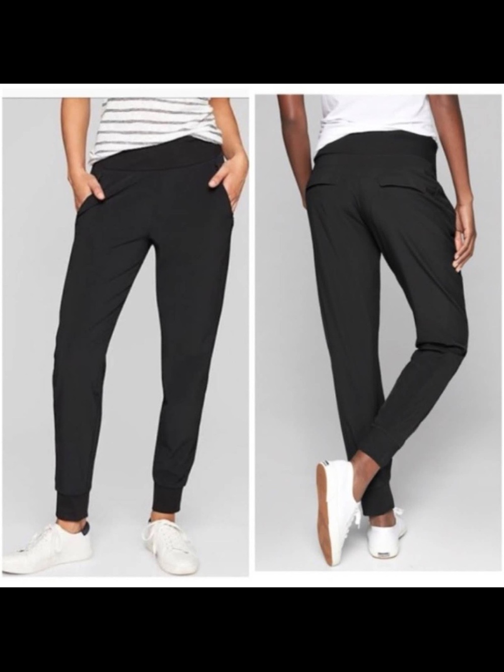 Athleta Lined Winter Warm Soho Athletic Joggers Black Size Women’s 10